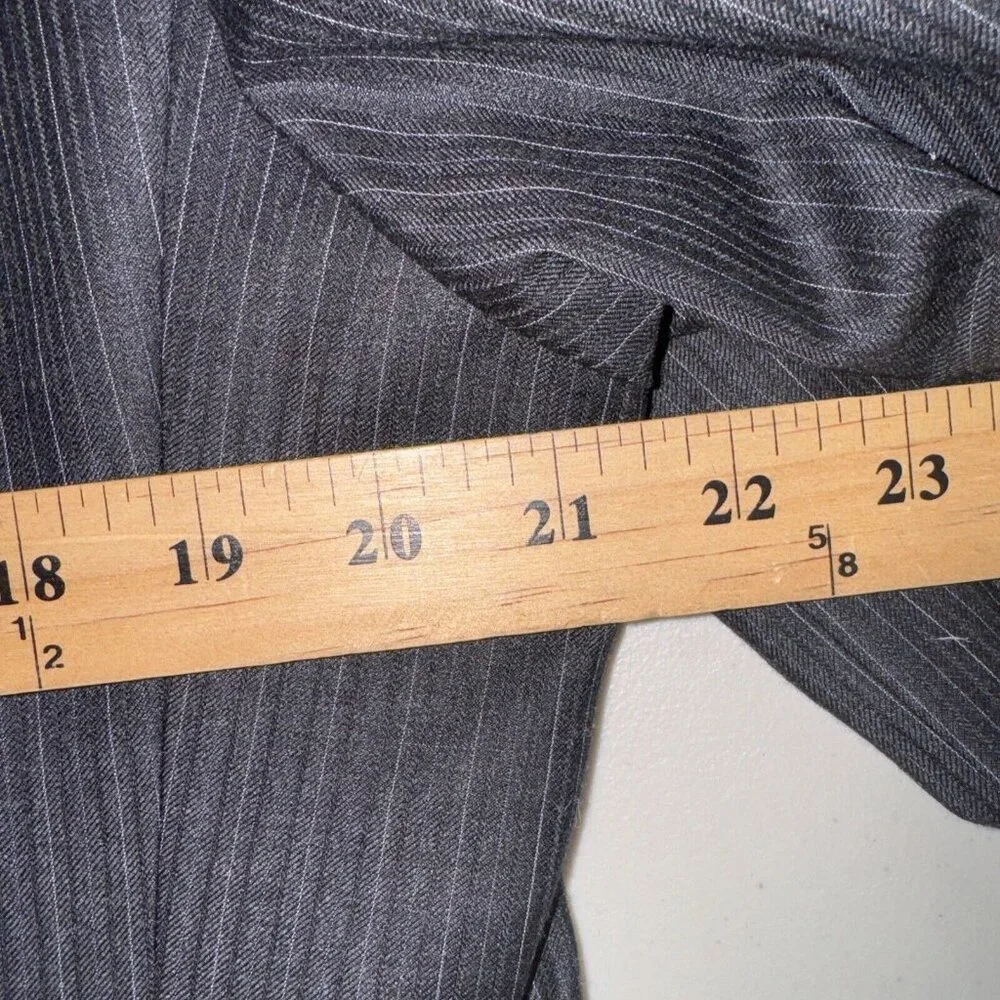 John Varvatos Blazer Mens 40 Sht wool Star USA Blue Striped Sports Coat Business